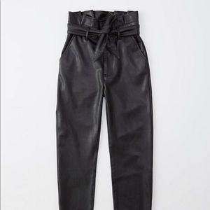 Abercrombie leather paper bag pants